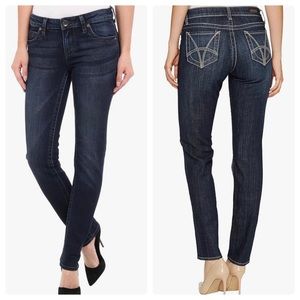 Kut From The Kloth Womens Blue Stevie Dark Wash Denim Straight Leg Jeans 12